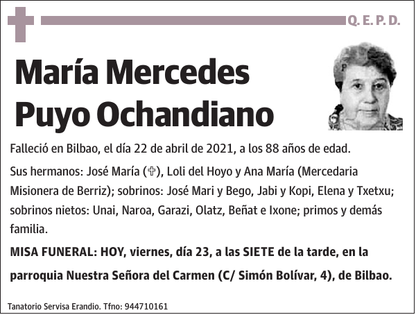 María Mercedes Puyo Ochandiano
