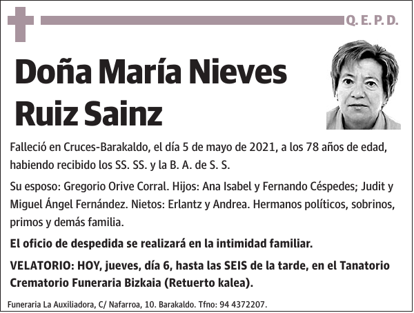 María Nieves Ruiz Sainz