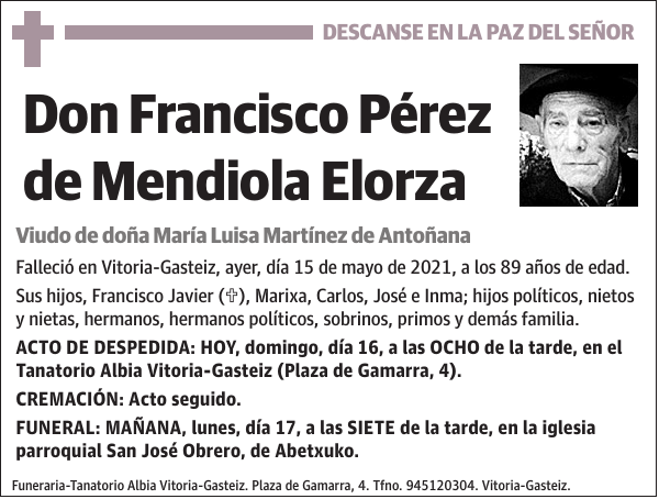 Francisco Pérez de Mendiola Elorza