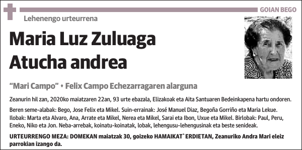 Maria Luz Zuluaga Atucha