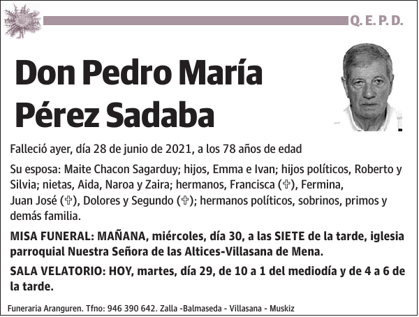 Pedro María Pérez Sadaba