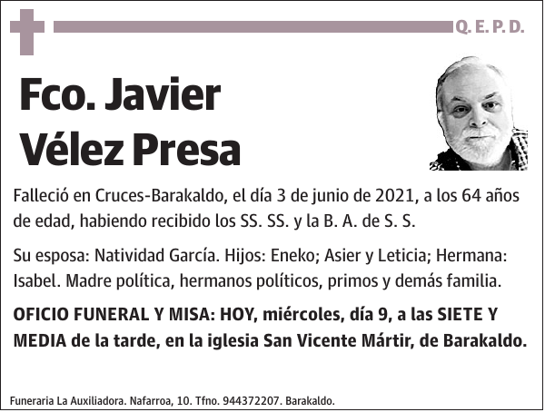 Fco. Javier Vélez Presa