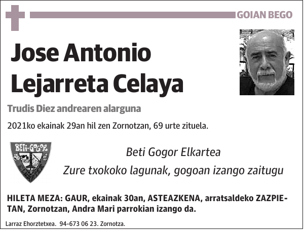 GOIAN BEGO Jose Antonio Lejarreta Celaya Trudis Diez