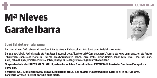 Mª Nieves Garate Ibarra