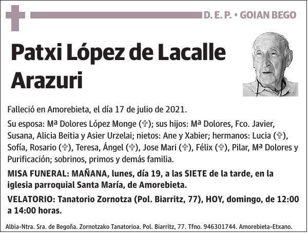 Patxi López de Lacalle Arazuri