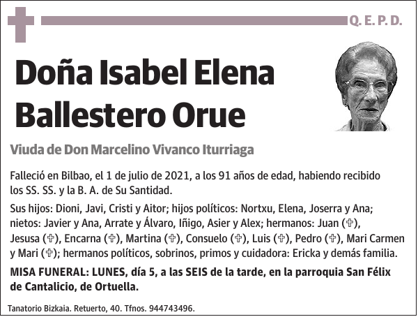 Isabel Elena Ballestero Orue
