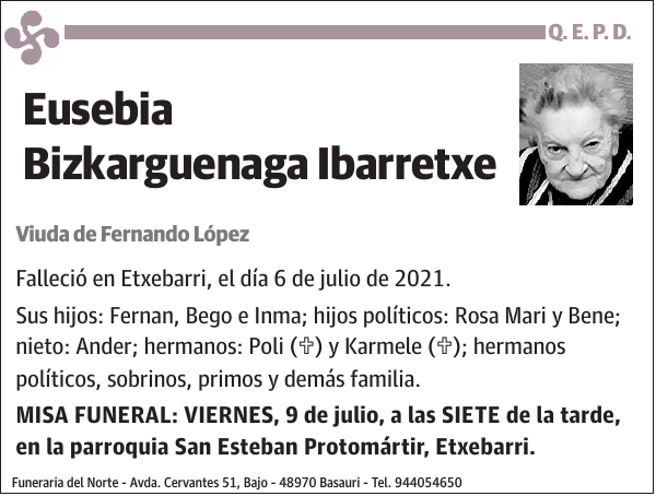 Eusebia Bizkarguenaga Ibarretxe