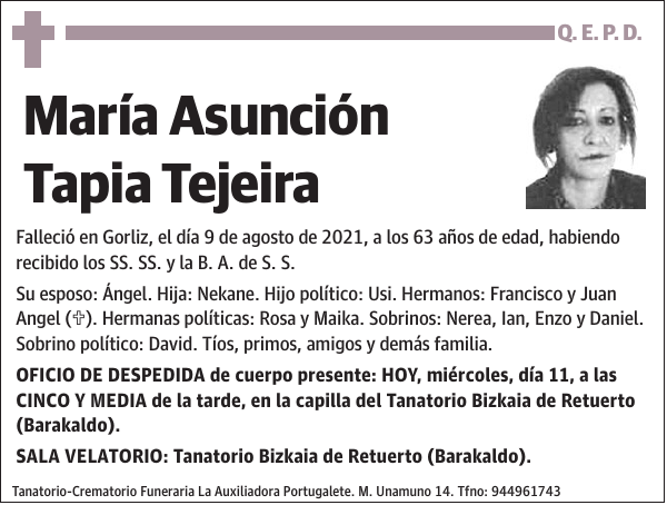 María Asunción Tapia Tejeira