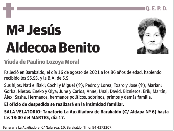 Mª Jesús Aldecoa Benito