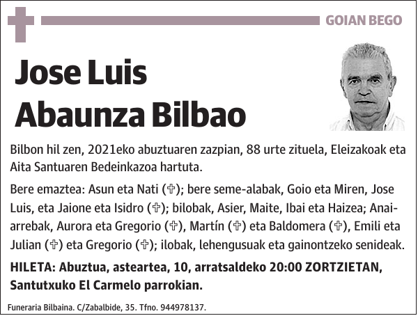 Jose Luis Abaunza Bilbao Bilbon