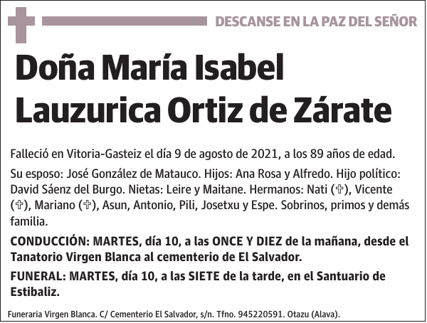 María Isabel Lauzurica Ortiz de Zárate