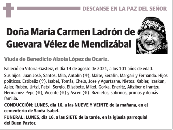 María Carmen Ladrón de Guevara Vélez de Mendizábal