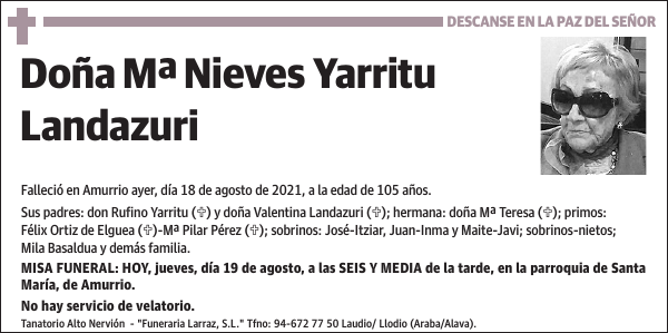 Mª Nieves Yarritu Landazuri