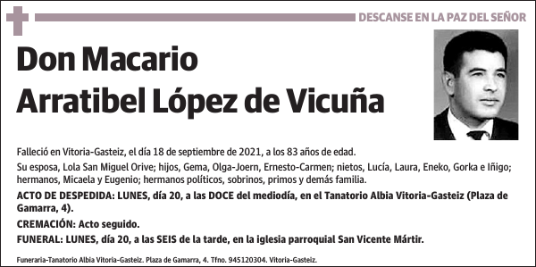 Macario Arratibel López de Vicuña
