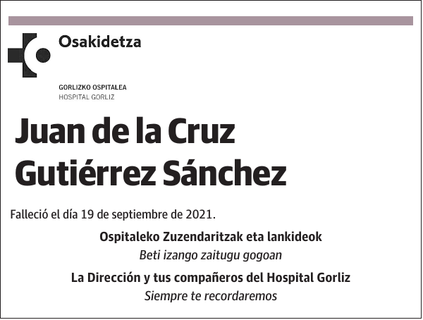 Juan de la Cruz Gutiérrez Sánchez