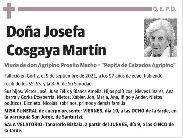 Josefa Cosgaya Martín