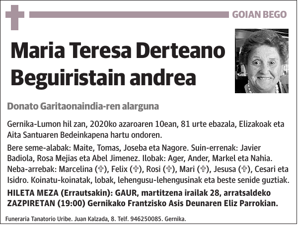 Maria Teresa Derteano Beguiristain