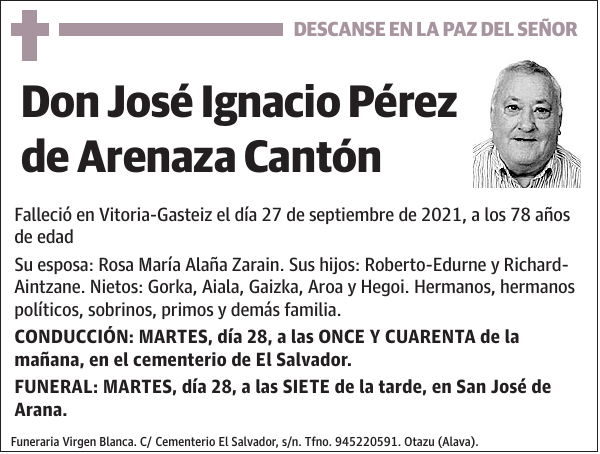 José Ignacio Pérez de Arenaza Cantón