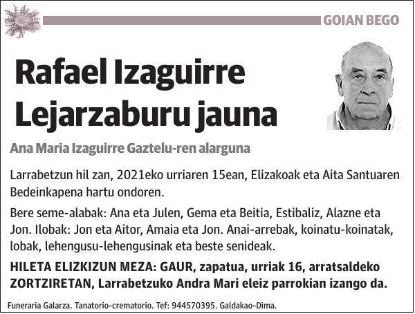 Rafael Izaguirre Lejarzaburu
