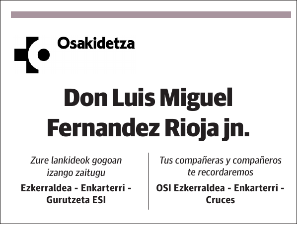 Luis Miguel Fernandez Rioja