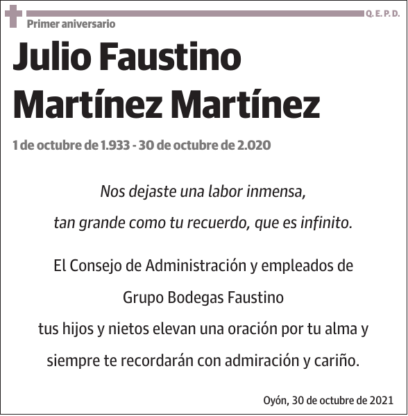 Julio Faustino Martínez Martínez