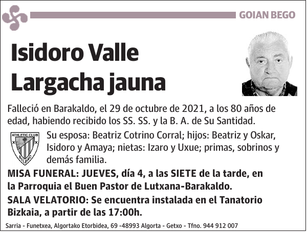 Isidoro Valle Largacha