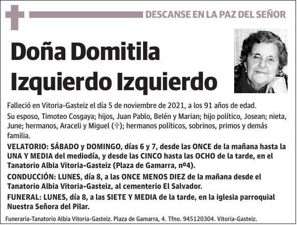 Domitila Izquierdo Izquierdo