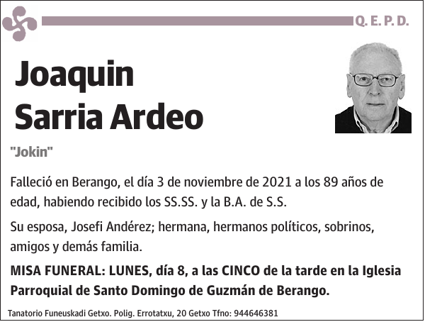 Joaquin Sarria Ardeo