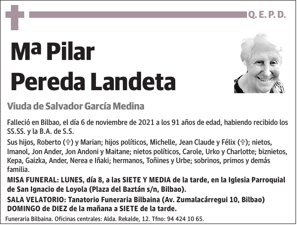 Mª Pilar Pereda Landeta