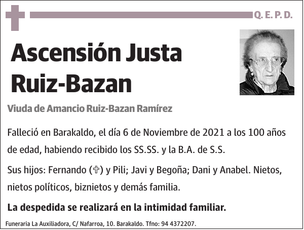 Ascensión Justa Ruiz-Bazan