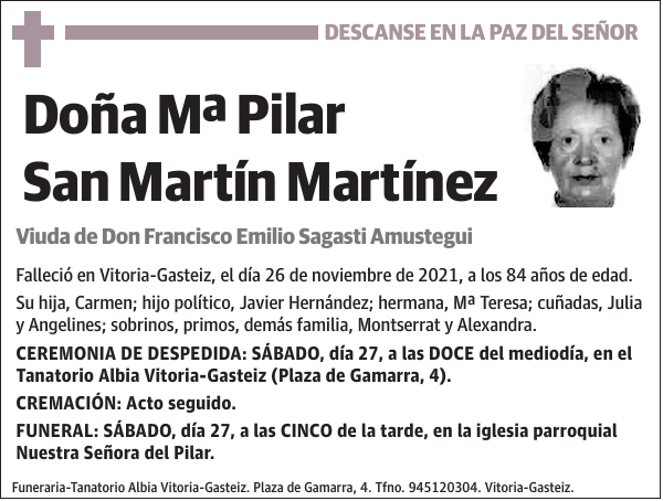 Mª Pilar San Martín Martínez