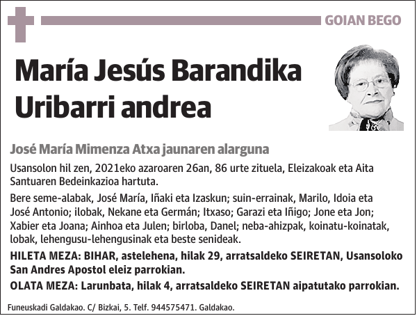 María Jesús Barandika Uribarri