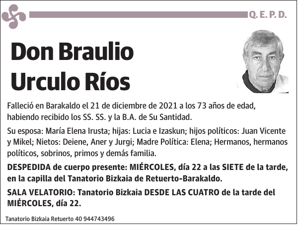 Braulio Urculo Ríos