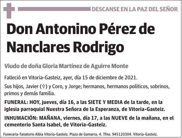 Antonino Pérez de Nanclares Rodrigo