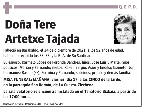 Tere Artetxe Tajada