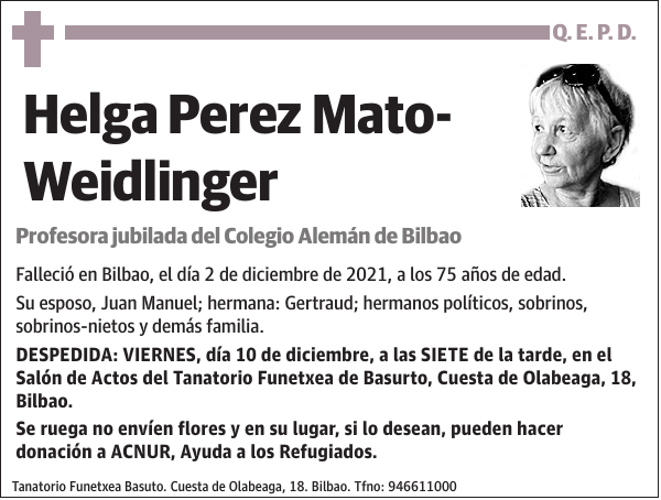 Helga Perez Mato- Weidlinger