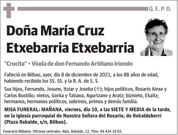 María Cruz Etxebarria Etxebarria