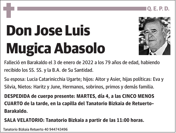 Jose Luis Mugica Abasolo