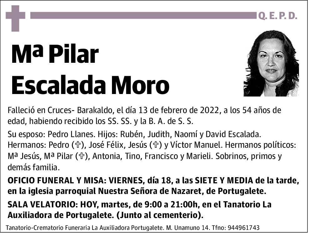 Mª Pilar Escalada Moro