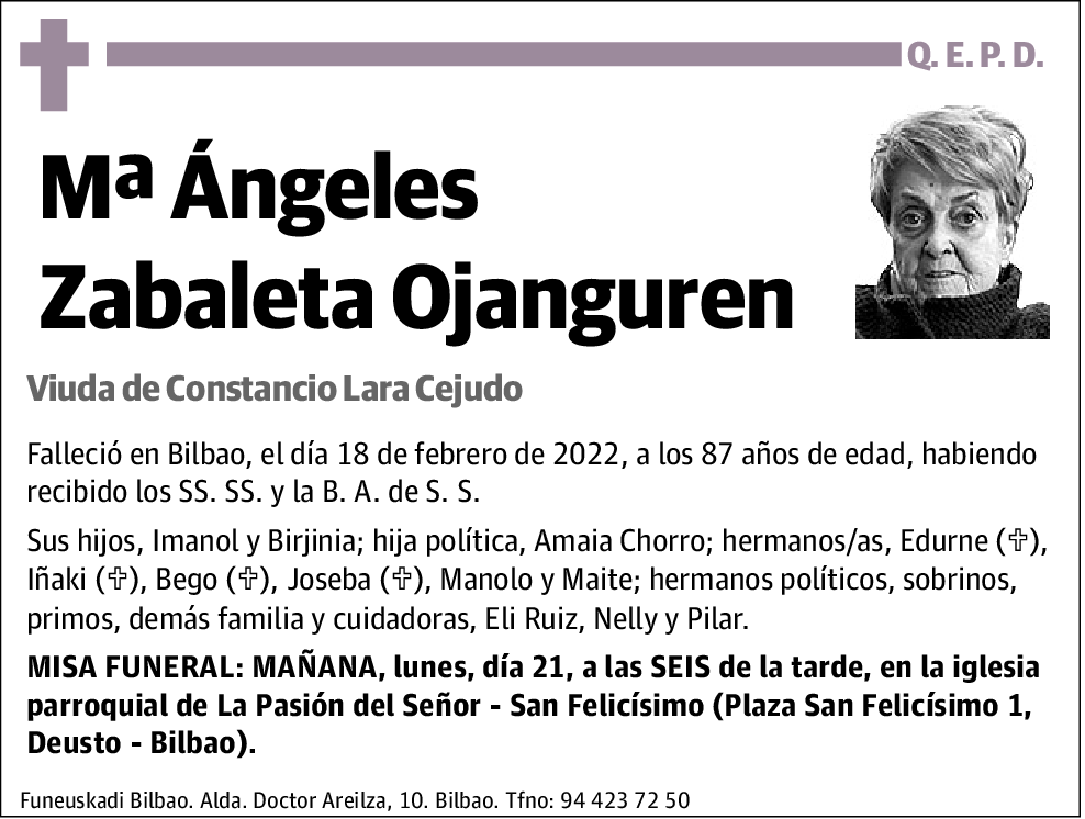 Mª Ángeles Zabaleta Ojanguren