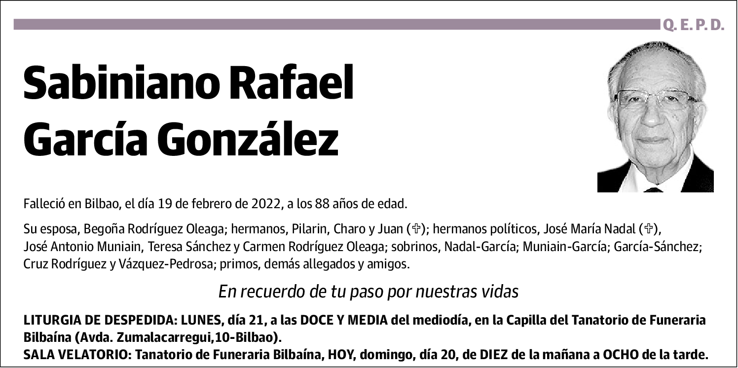 Sabiniano Rafael García González