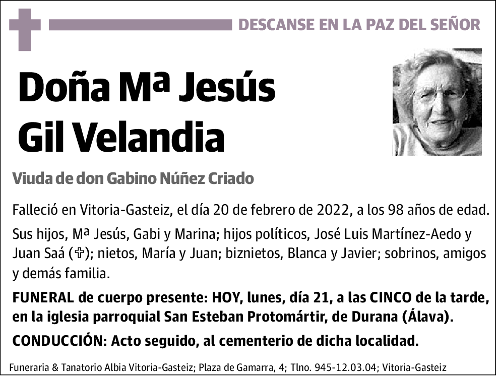 Mª Jesús Gil Velandia