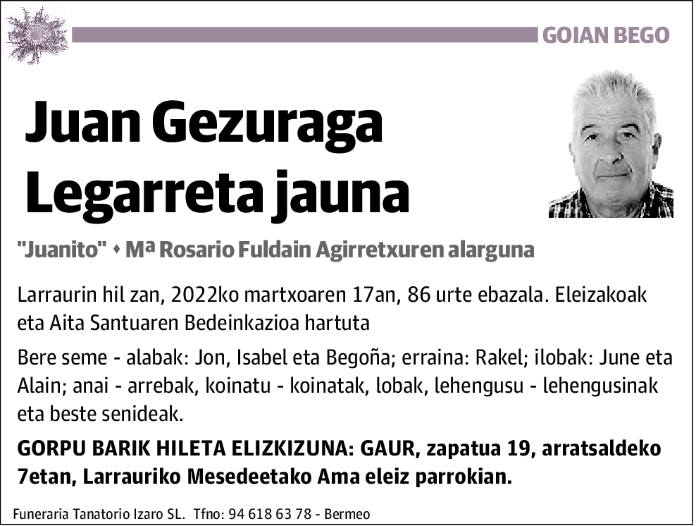 Juan Gezuraga Legarreta