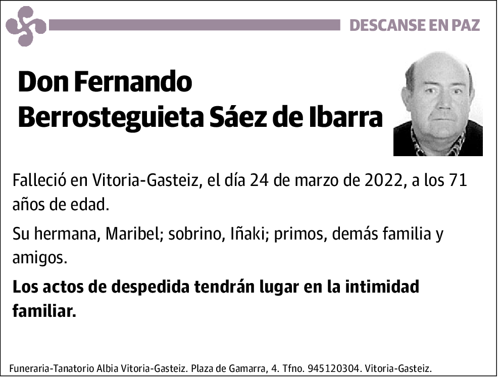 Fernando Berrosteguieta Sáez de Ibarra