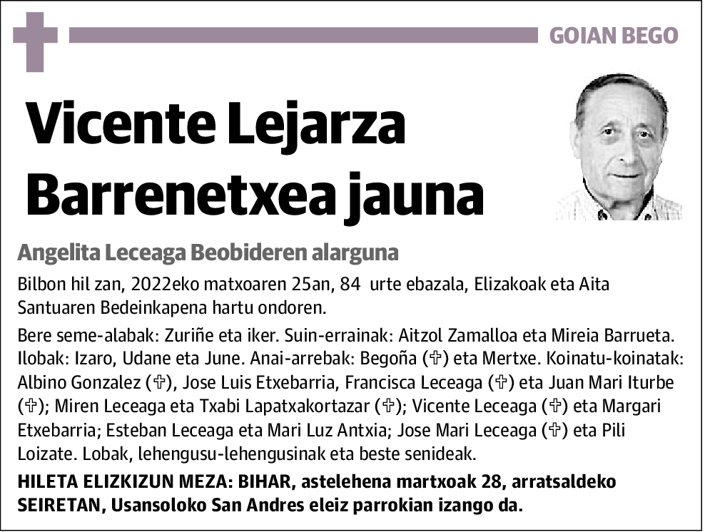 Vicente Lejarza Barrenetxea