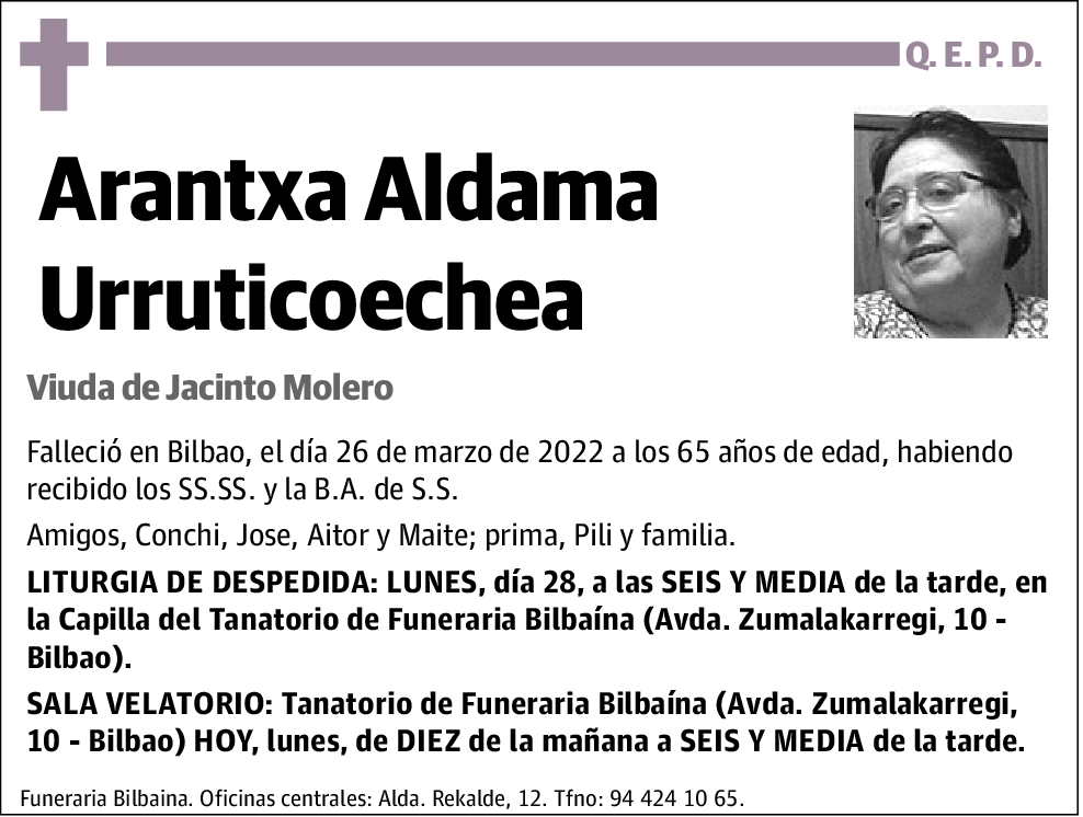 Arantxa Aldama Urruticoechea