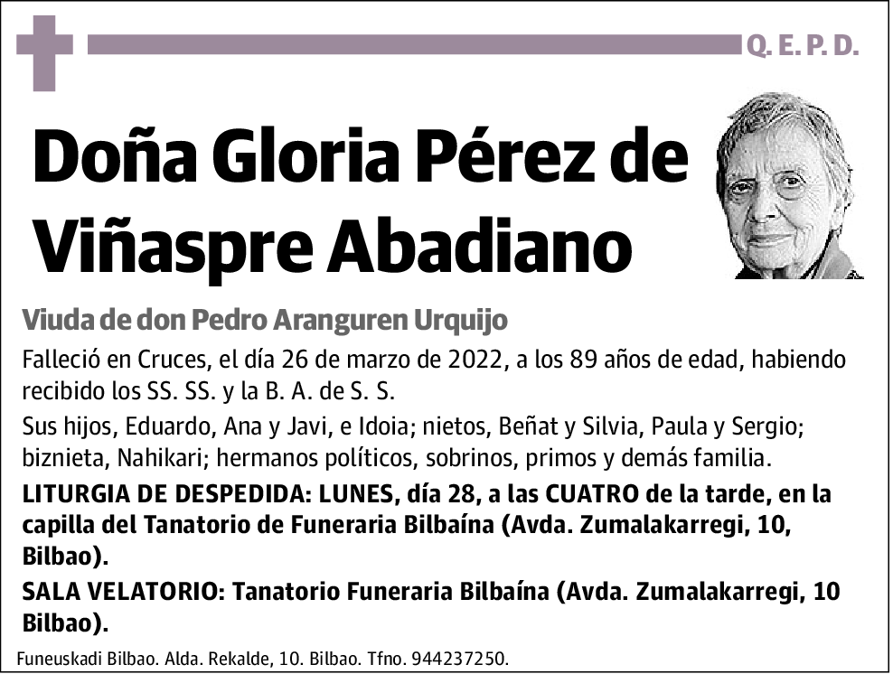 Gloria Pérez de Viñaspre Abadiano