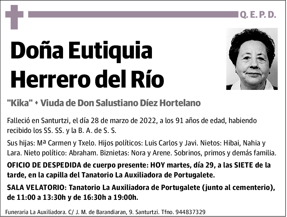 Eutiquia Herrero Del Rio