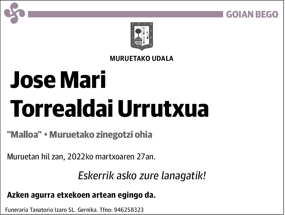 Jose Mari Torrealday Urrutxua