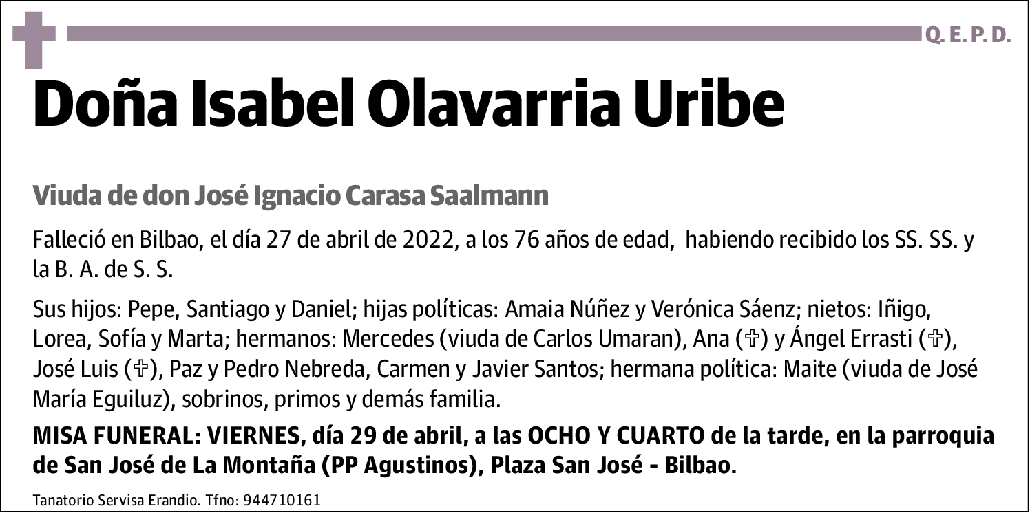 Isabel Olavarria Uribe